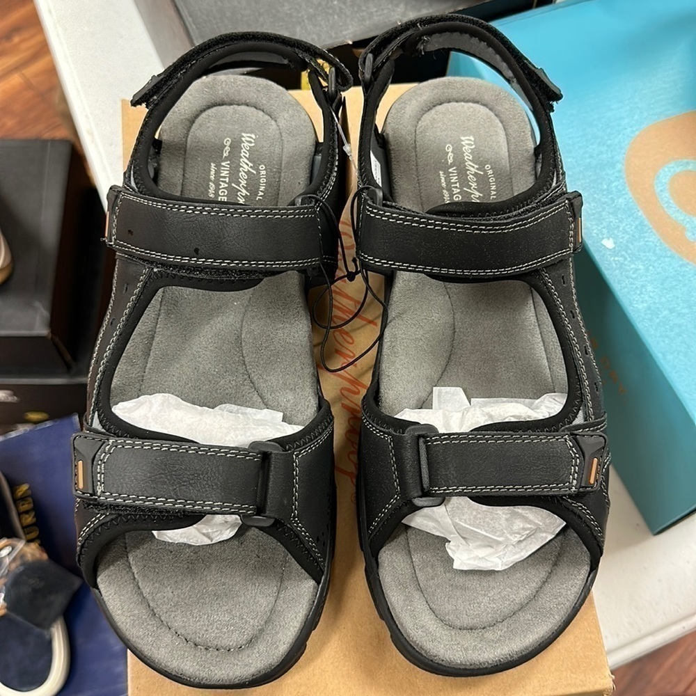 Weatherproof Vintage Men's Cole River Strap Sandal Men's Shoes black 11M